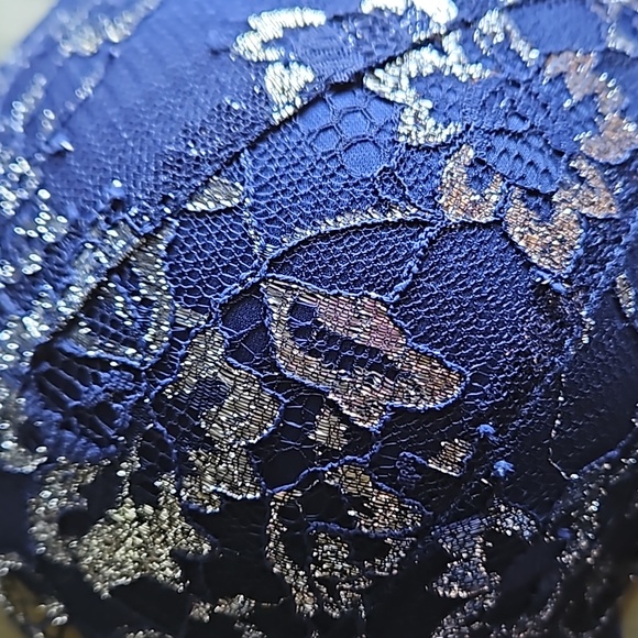 Dream Angels Silver Navy Blue Push-Up Underwire Bra - Picture 12 of 12